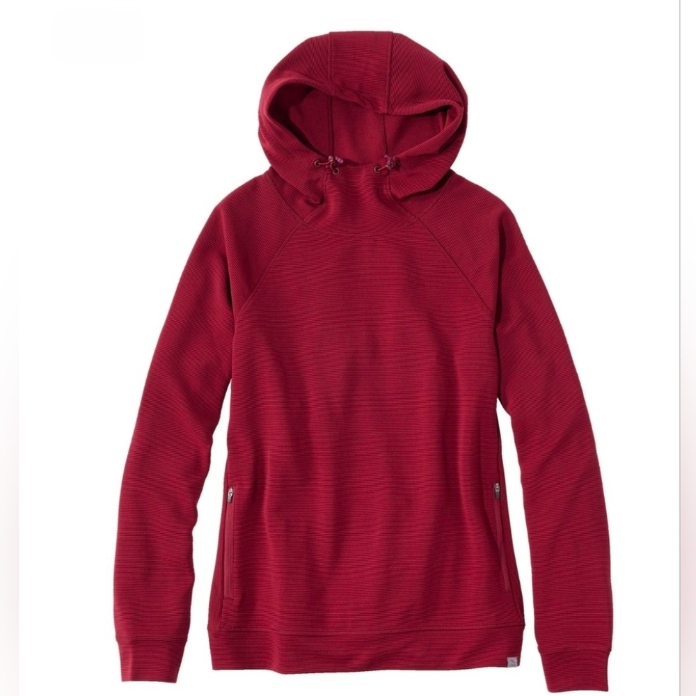 L.L. Bean Venture Stretch Ottoman-Rib Hoodie Medium Petite